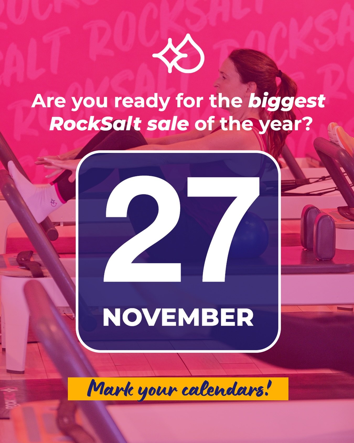 🚨 𝐌𝐚𝐫𝐤 𝐲𝐨𝐮𝐫 𝐜𝐚𝐥𝐞𝐧𝐝𝐚𝐫𝐬! 🚨

Black Friday is coming to RockSalt&hellip;
Nov 27. 💥

Get ready to stretch, strengthen, and sweat like never before! 💪

Sign up for updates: rocksaltpilat.es/black-friday-signup or see link in bio!

#Get