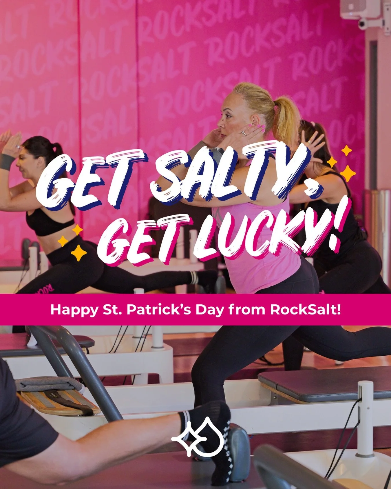 🍀 Get Salty, Get Lucky 🍀

Feeling lucky this St. Patrick&rsquo;s Day? RockSalt is all about bringing energy, fun, and sweat to your day. Wear a little green, move a little, and celebrate the day your way!

Join the fun at rocksaltpilat.es/s_dA and 