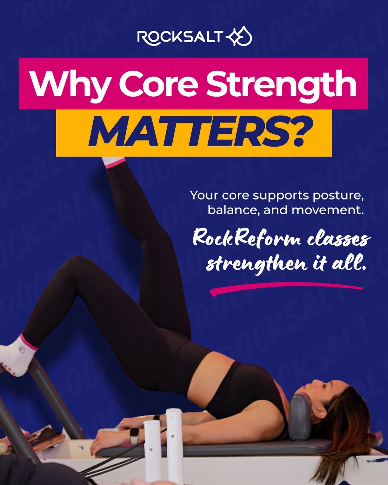 Your core is your ROCK, supporting posture, balance, and everyday movement. RockReform classes strengthen every part of your core so you can move stronger, feel better, and ROCK every day.

Book your class now at https://rocksaltpilat.es/t21T

#GetSa