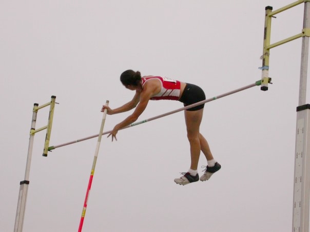 Cindy competing for the University of Louisville. Dr. Sharp was her chiropractor and coach! 