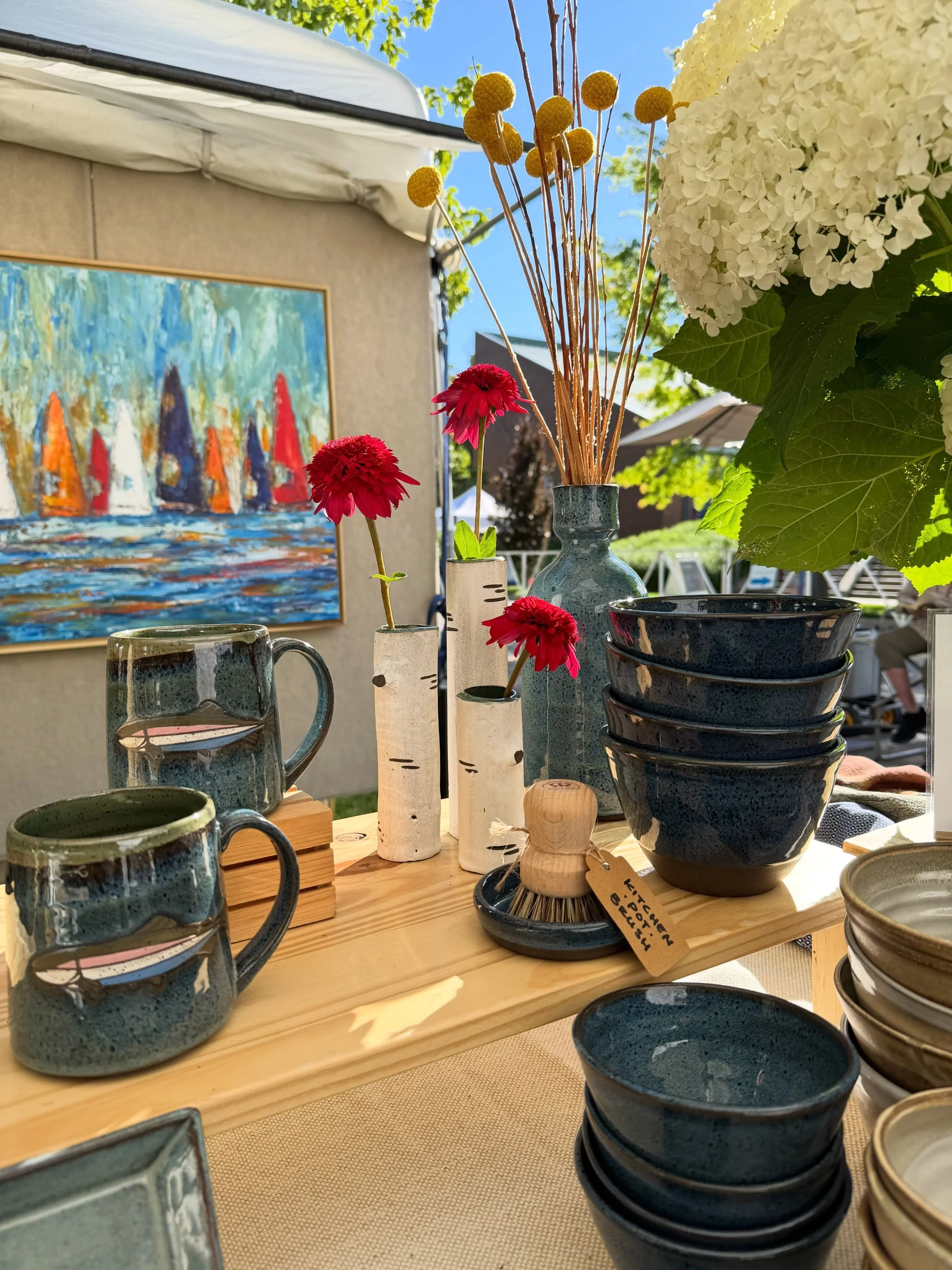 Hi, St. Joe! ☀️ Swing by the @kraslartfair this weekend. We&rsquo;re Booth 25, right across from Krasl Art Center ❤️