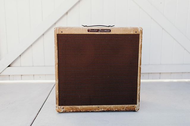 1954/1955 Fender Bassman (5D6-A) ready to wail again after a rush repair. Her filter choke was busted off while in transit on tour.