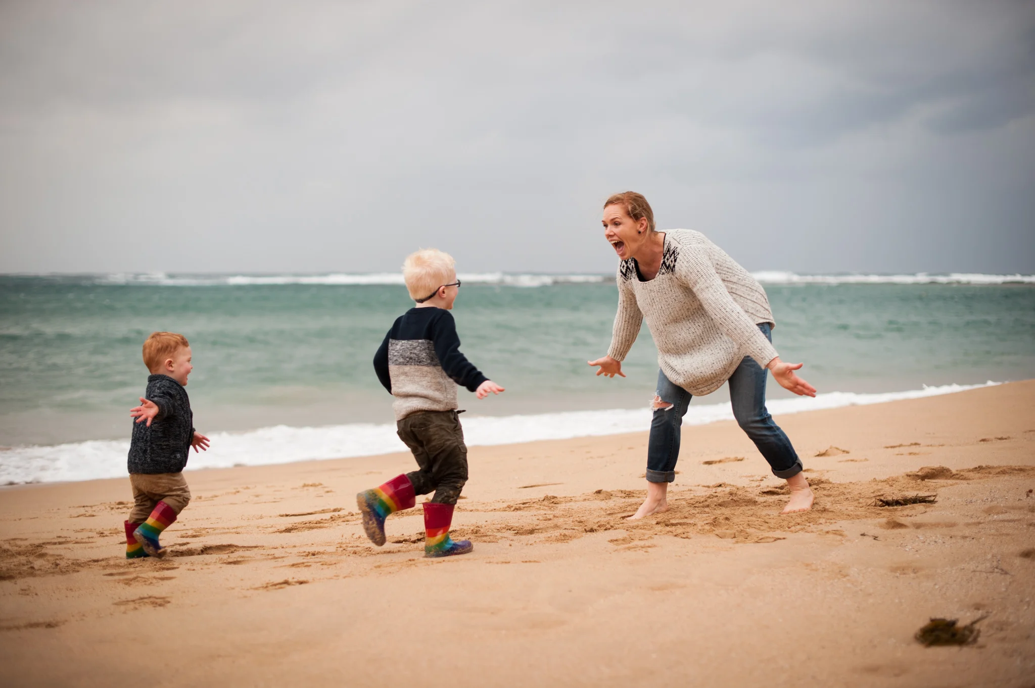 running to hug mum
