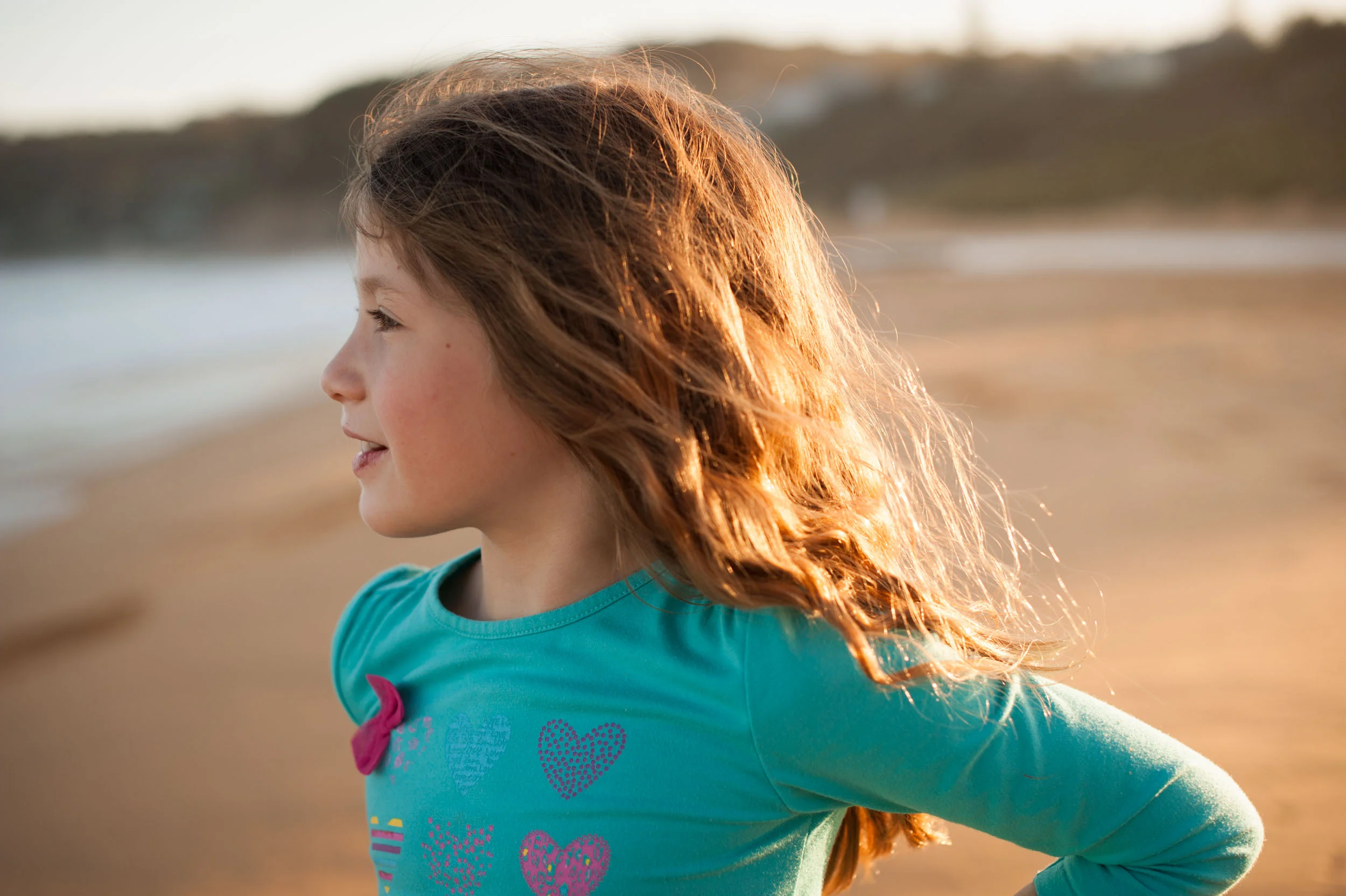 Ruby staring out to see MacMasters Beach