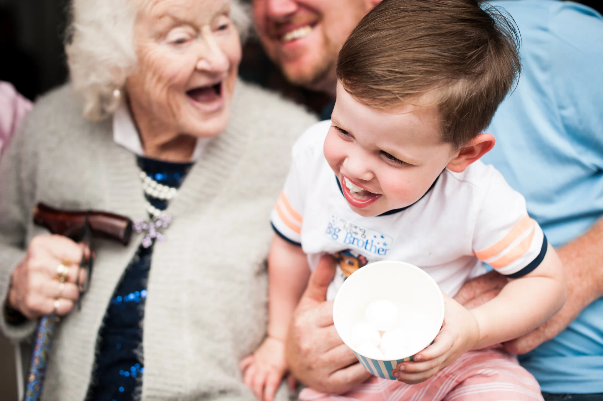 laughing with great grandma