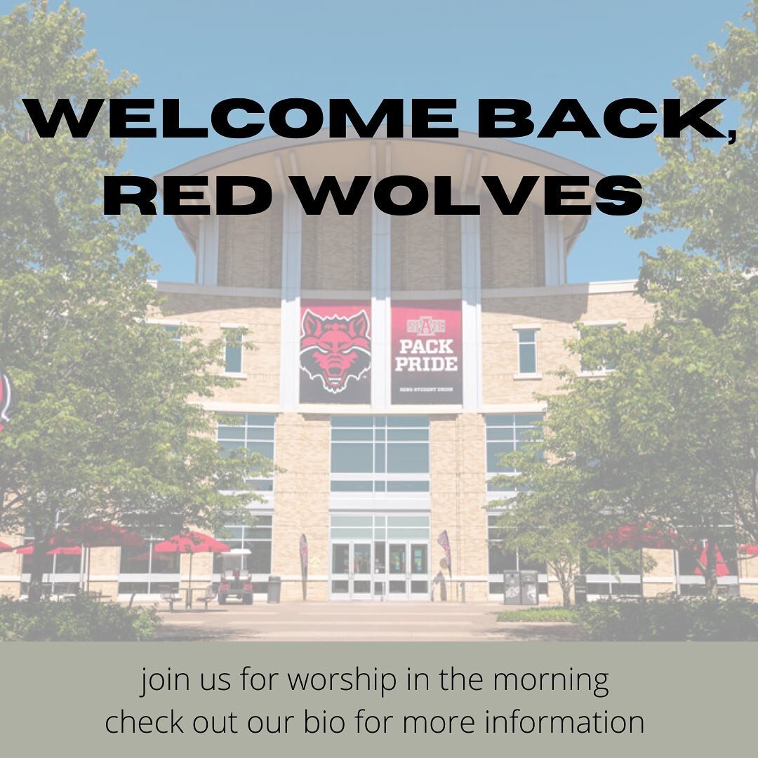 ✨WELCOME HOME✨

We hope move-in day went smoothly, and we are so excited to have everyone back in town with the new school year beginning next week.

If you are new to ASU and looking for a church home, we are ready to welcome you with open arms! Ple