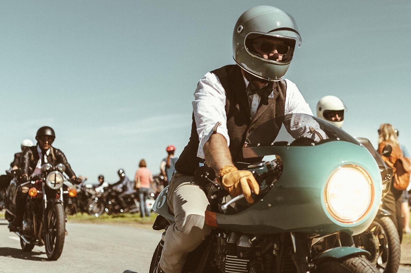 My #thruxton900 on the 2018 San Francisco @gentlemansride photo by Speedy Donahue