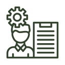 Illustration of a person with glasses and spiky hair, holding a document