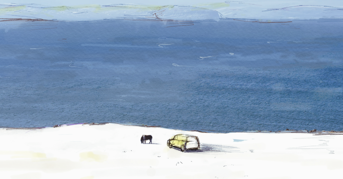 An initial sketch for a "Mr.Children" short film idea.