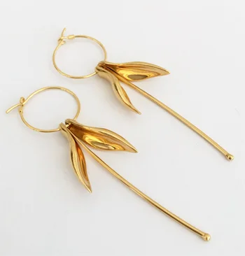 Gold Fushia earrings