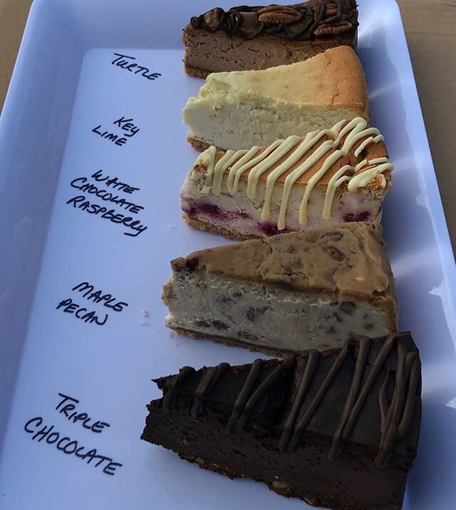 Colossi&rsquo;s coffee house cheesecake selection. All made in house - $6 per slice.