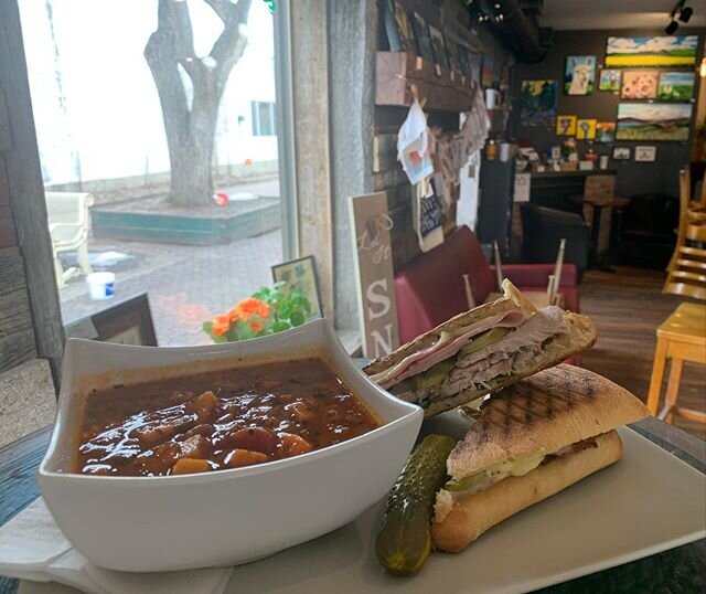 Today&rsquo;s Lunch Special: Cuban Reuben and today&rsquo;s soups are: Tomato Sweet Potato and Thai Chicken and Rice. We are having trouble with our phone line however in the meantime you contact us for delivery, pickup or takeout at 403-804-9947.