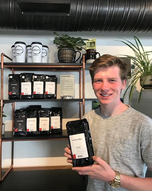 Colossis is excited to announce that we will be carrying SEVENTEEN coffee. Thomas is a local seventeen years old who started his own coffee company. The young entrepreneur plans to support different community programs through the sales of his coffee.