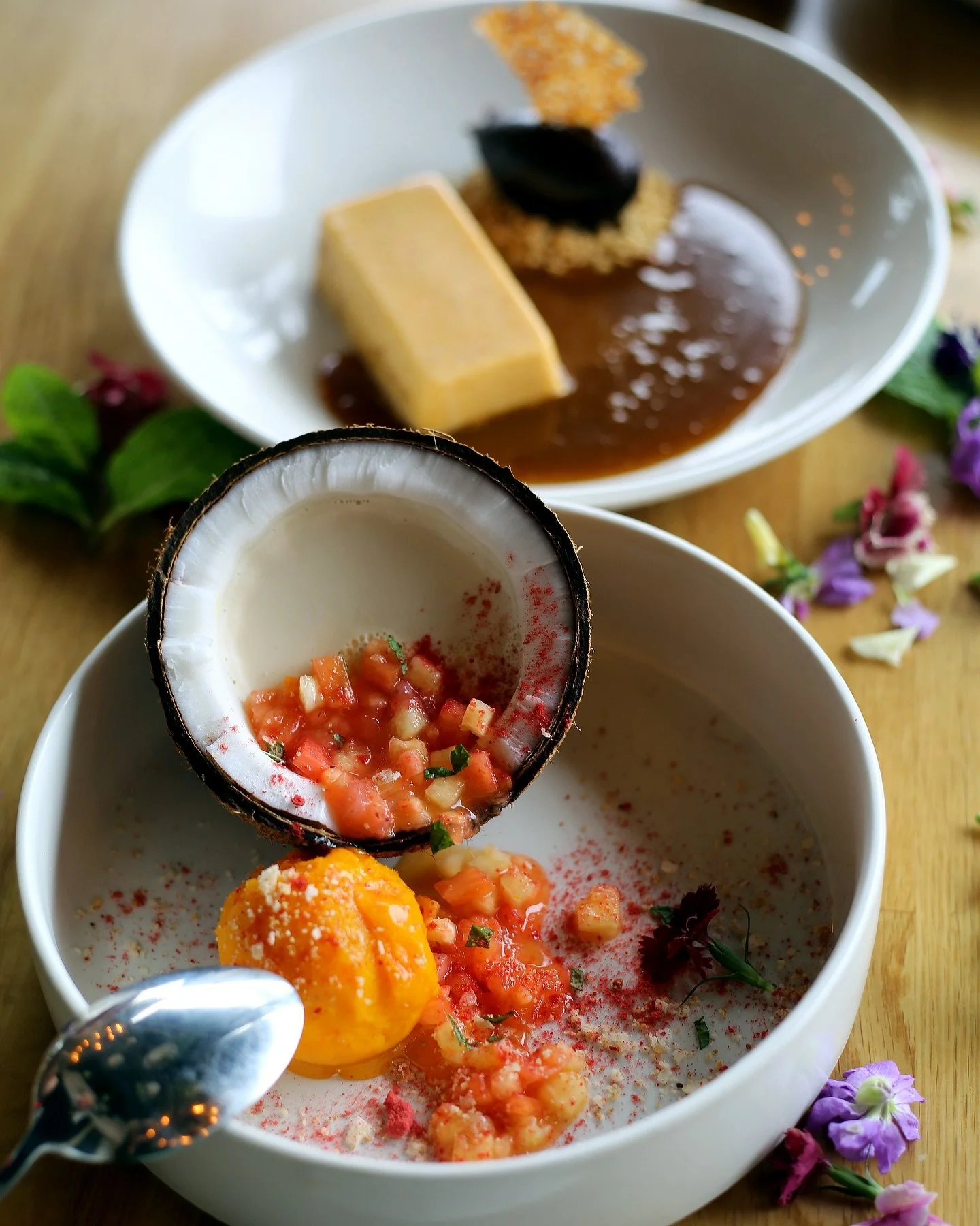 Our Coconut & Kaffir Lime Panna Cotta !🌿🥥🍮