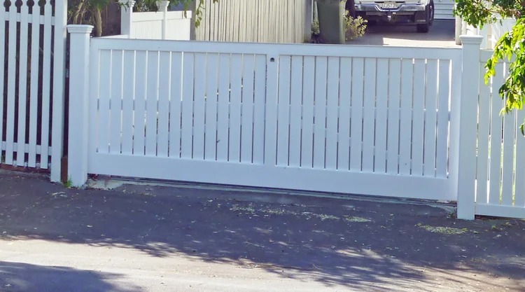 Installed Coler timber gate showing the completed entrance design