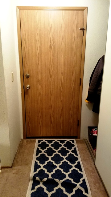 Doorway with long rug