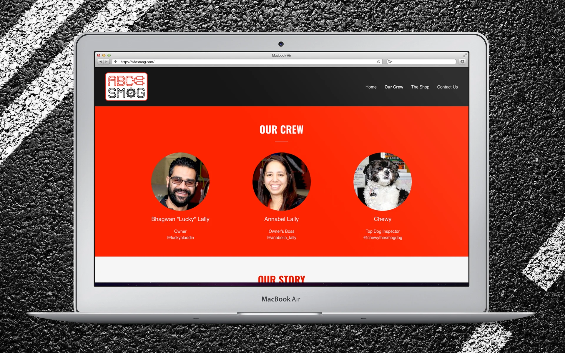 ABC Smog Website ”Our Crew” Page