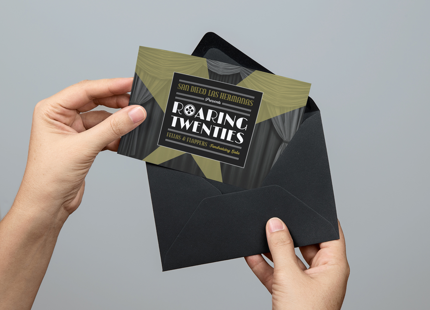 Roaring Twenties Save The Date Card (Front View)