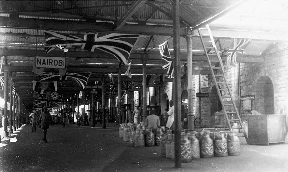 Nairobi Railway Station in 1946, during 50th anniversary celebrations of the Uganda Railway ( Photo source )