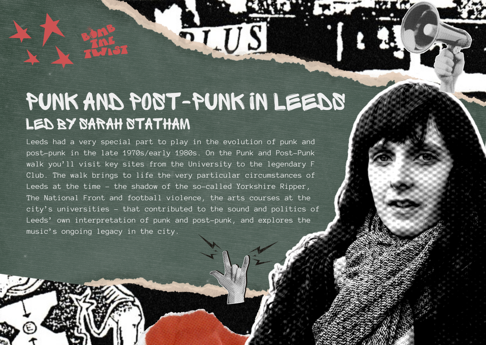 Leeds Music History Walks - Punk and Post-Punk in Leeds, led by Sarah Statham - Walk 2