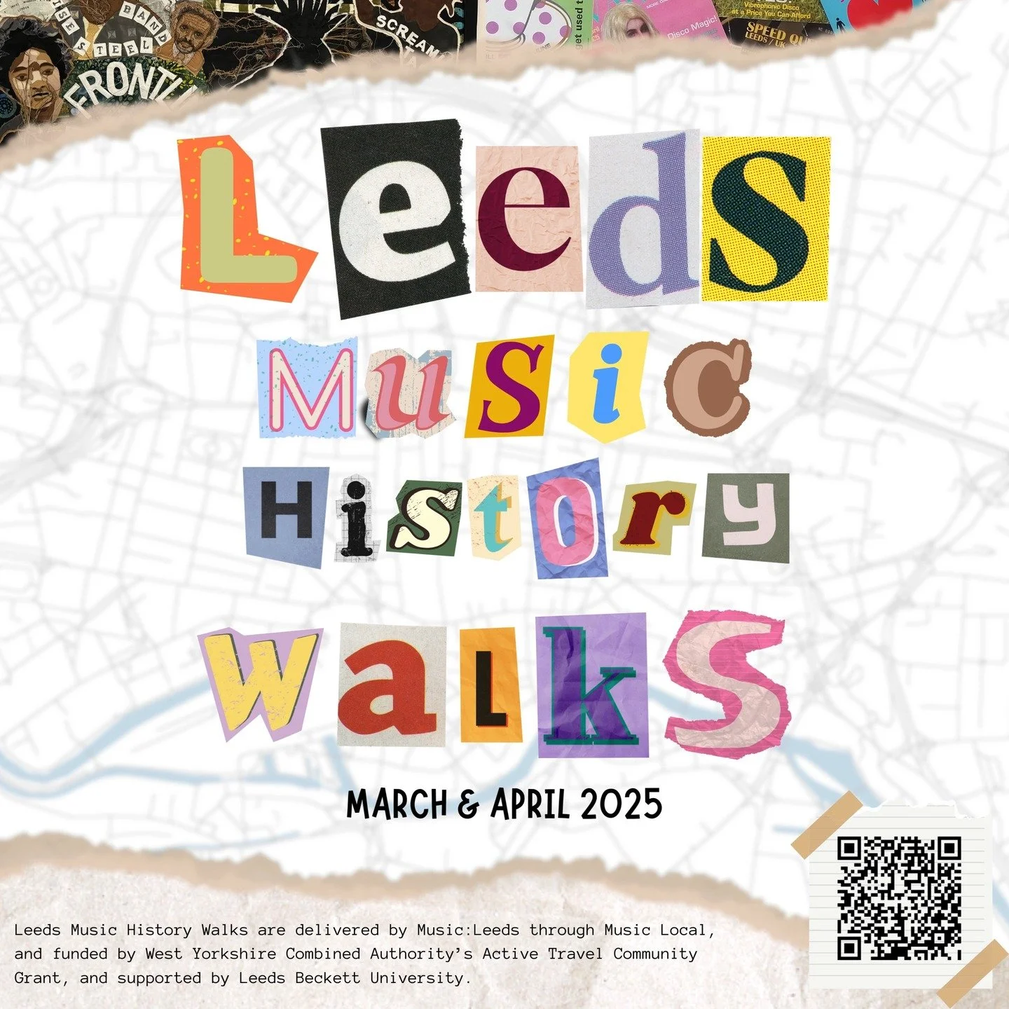 Join us for a series of music history walks around Leeds City Centre 🗺️

Taking place throughout March &amp; April, the walks are led by the people who were there, our guides are local musicians, scene insiders and researchers, who bring their passi