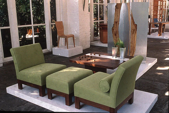 Chair Composition and Walnut Coffee Table