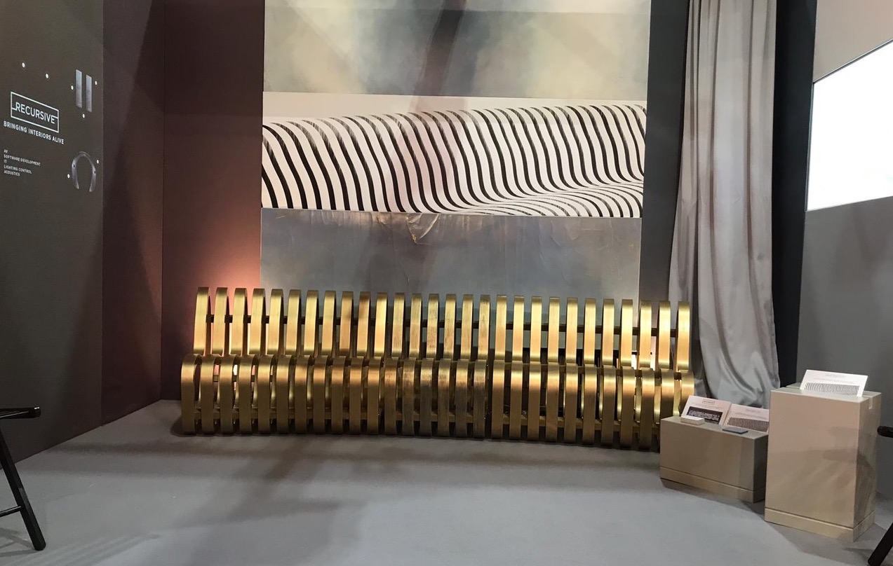 CURVE Bench in Metal at INDEX Dubai 2019