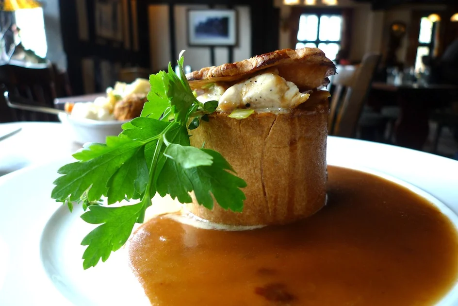 The pie - at the Middle House, Mayfield.