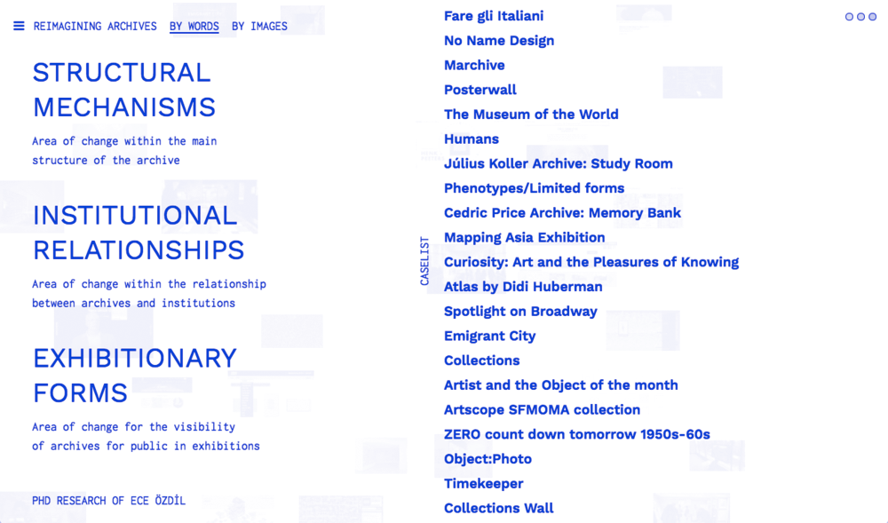 Landing Page of reimaginingarchives.org