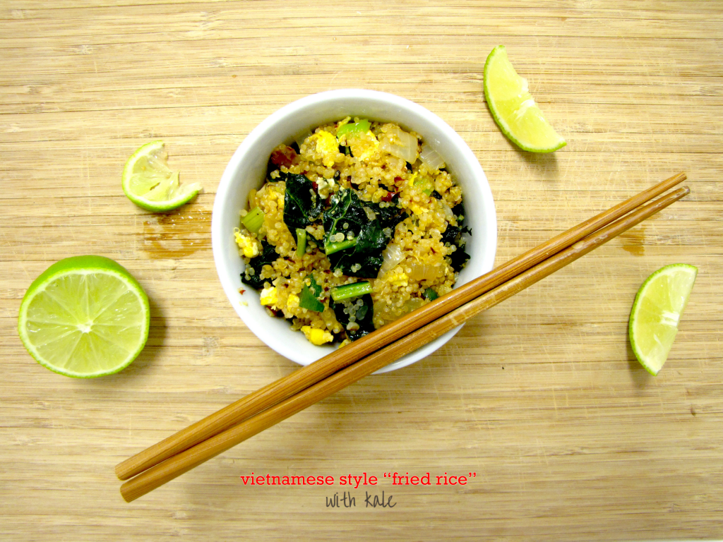 Vietnamese Style fried rice, fried rice, gluten-free, quinoa