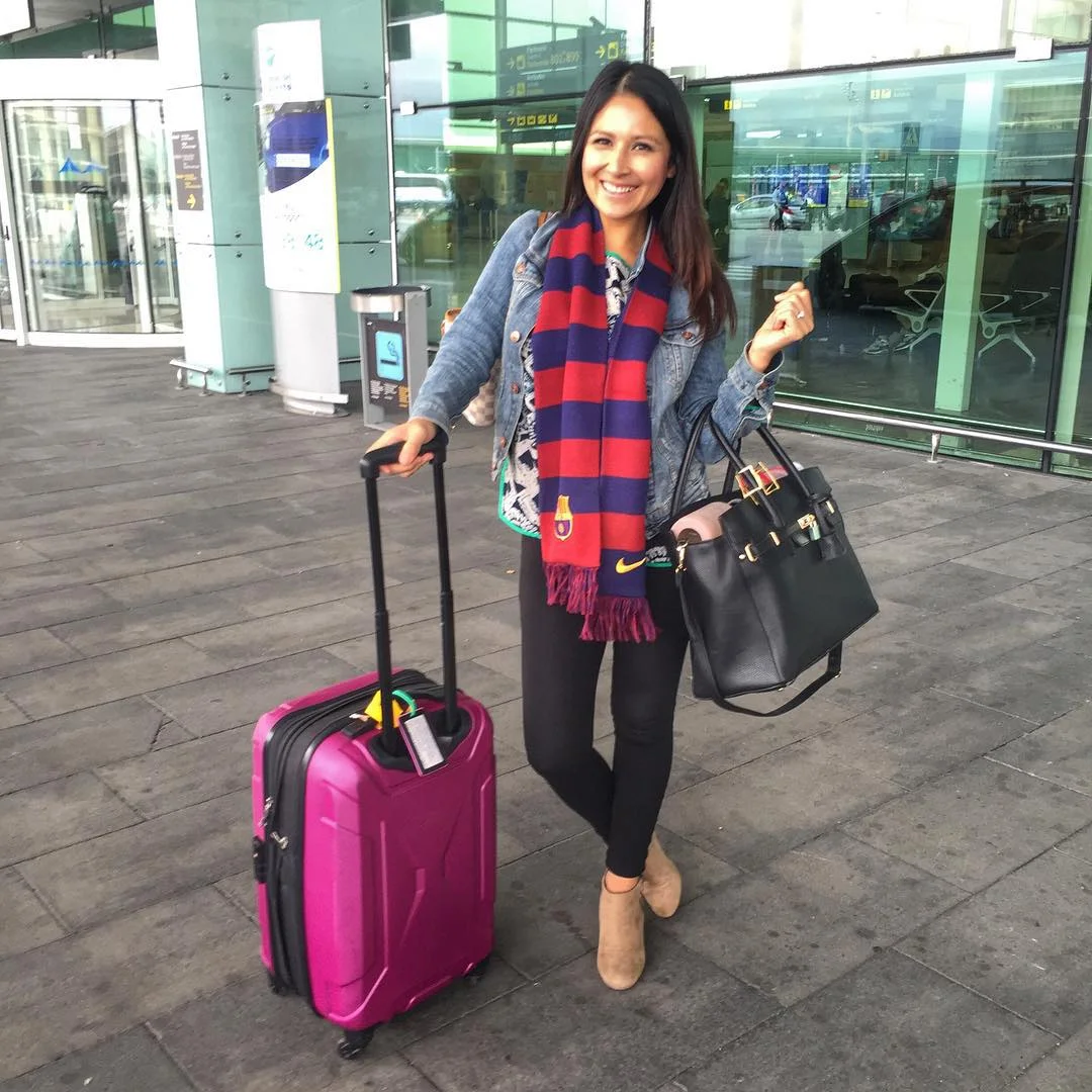 Yep. This is me and my suitcase. I'm holding everything I'll be traveling with.
