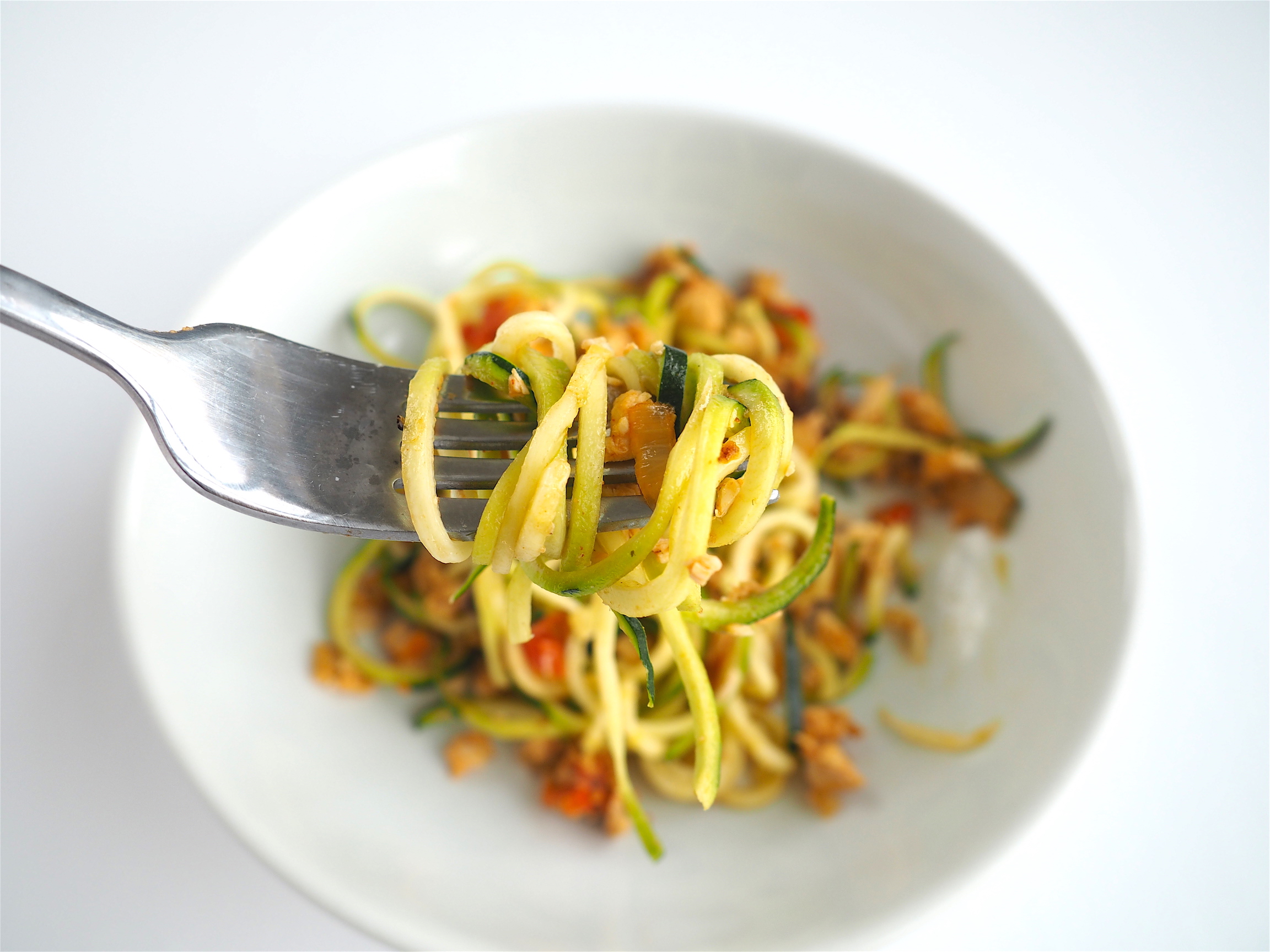 zoodles with chicken sofrito