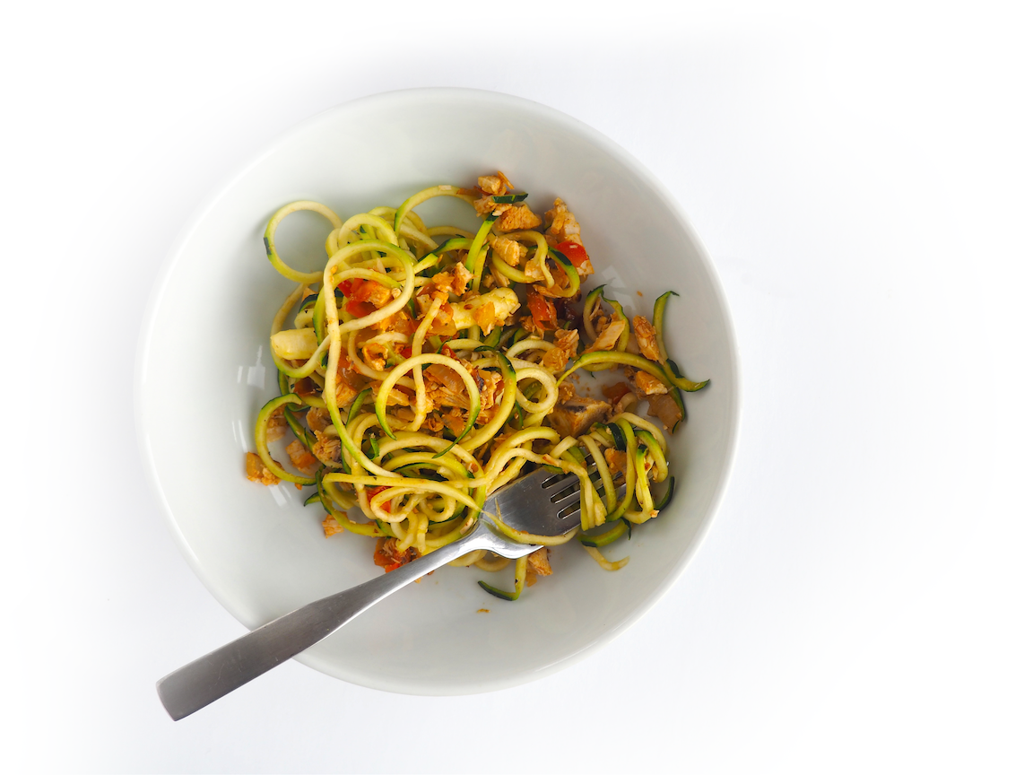 zoodles with chicken sofrito