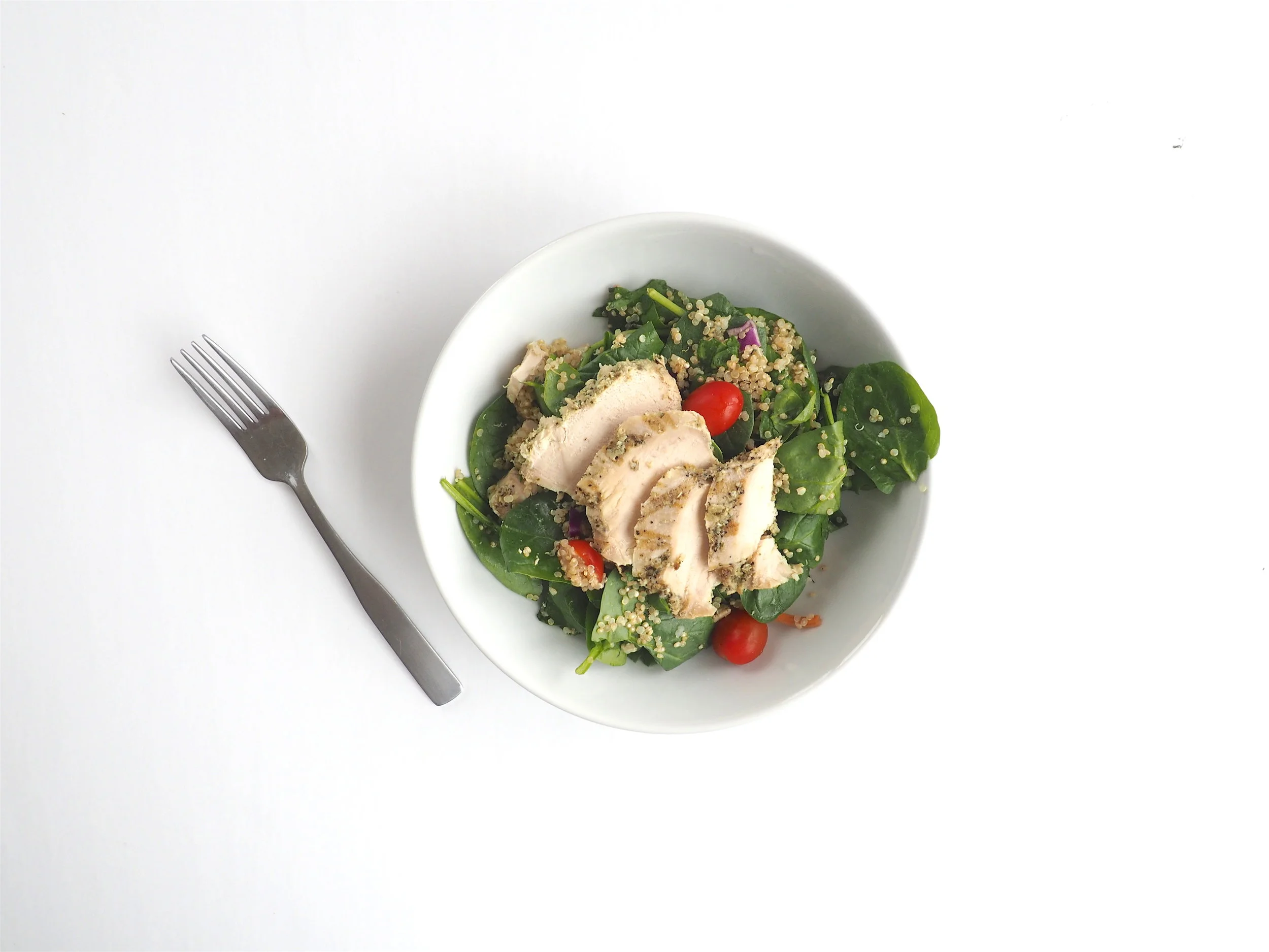 Lemon Roasted Chicken Spinach Qunioa 4