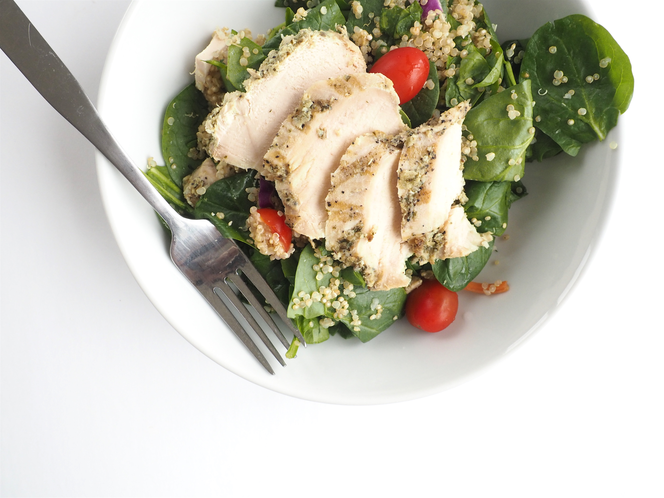 Lemon Roasted Chicken Spinach Qunioa 4