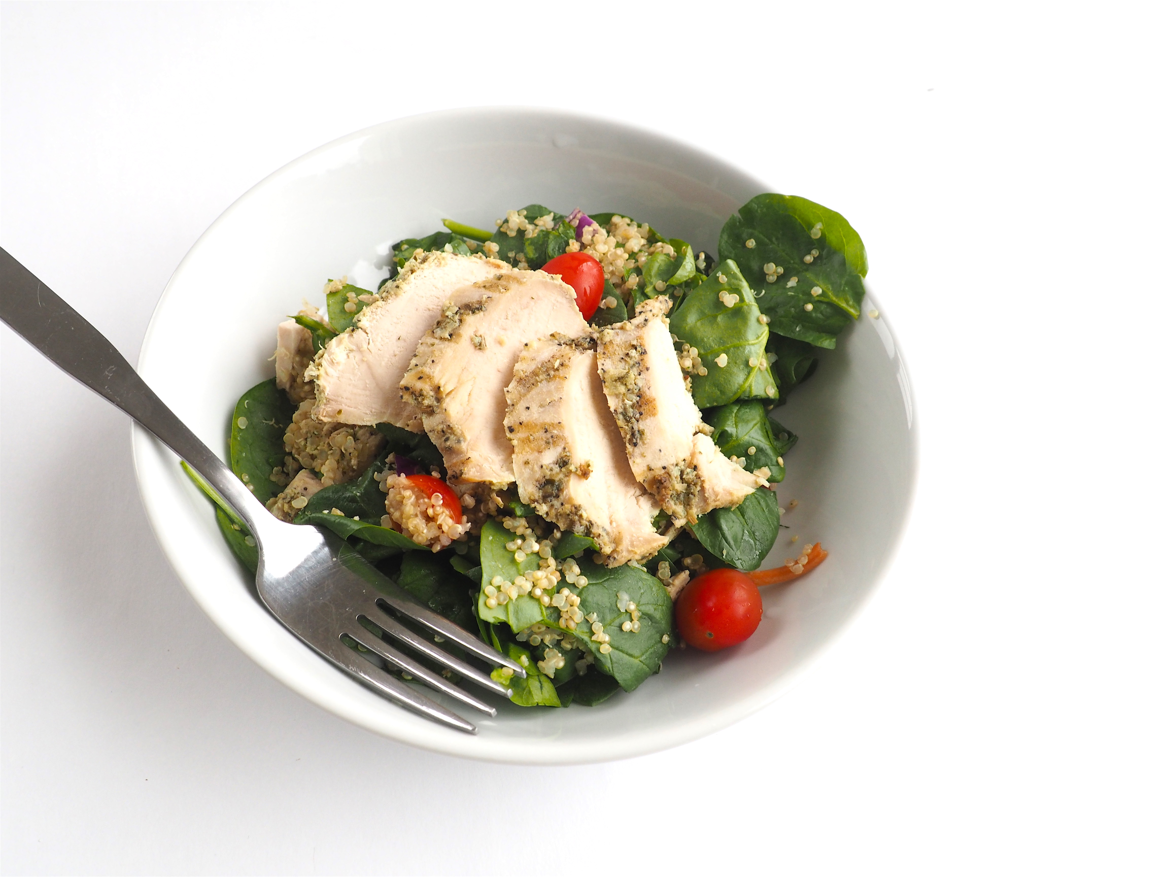 Lemon Roasted Chicken Spinach Qunioa 8