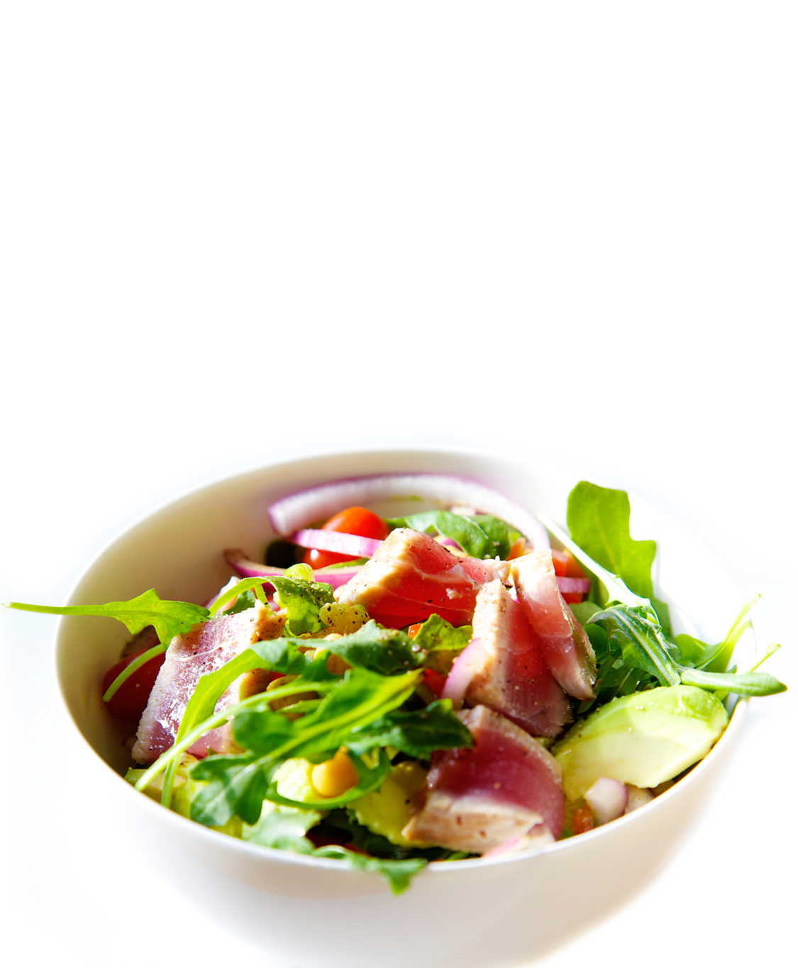 Garden Fresh Salad with Seared Tuna letsregale.com