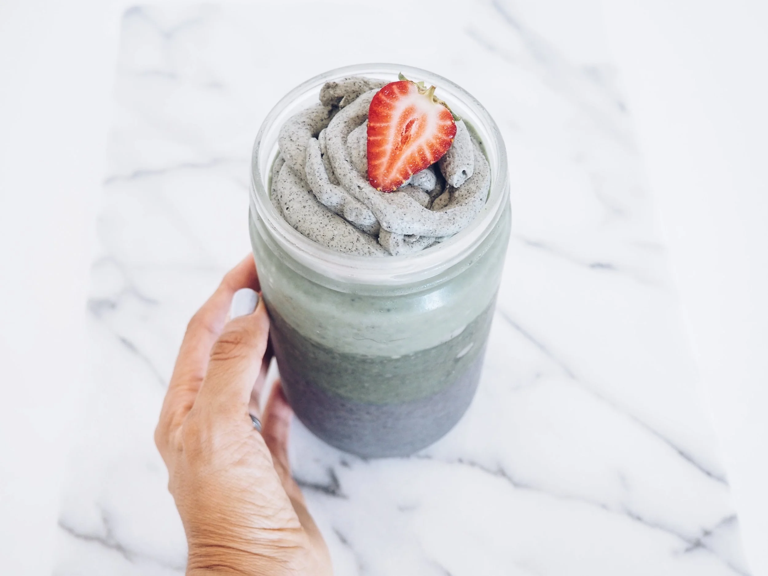 Black Sesame Macadamia Coconut Nice Cream