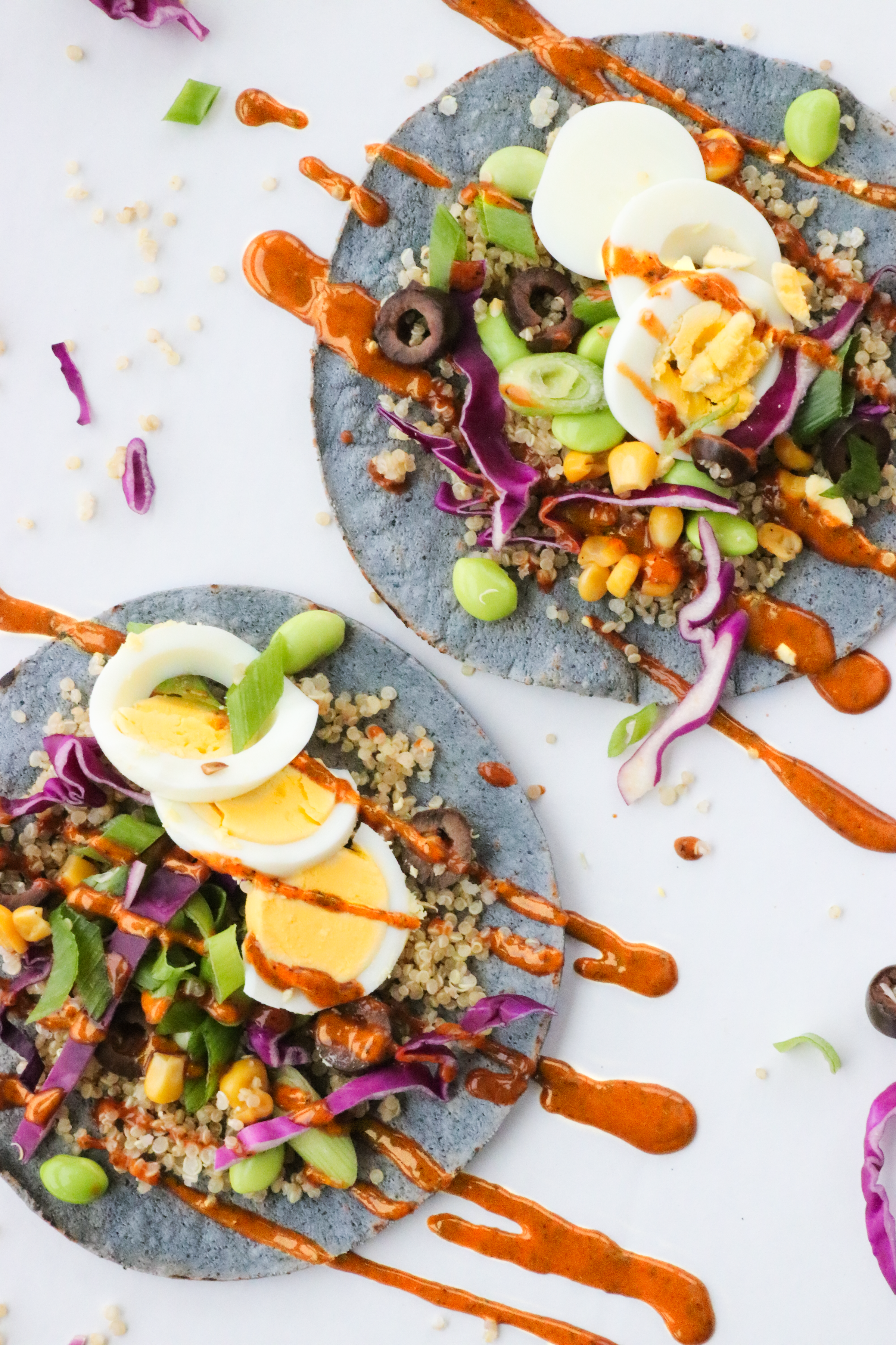 Not Your Usual Taco Tuesday: Quinoa Veggie Blue Corn Tortilla Tacos