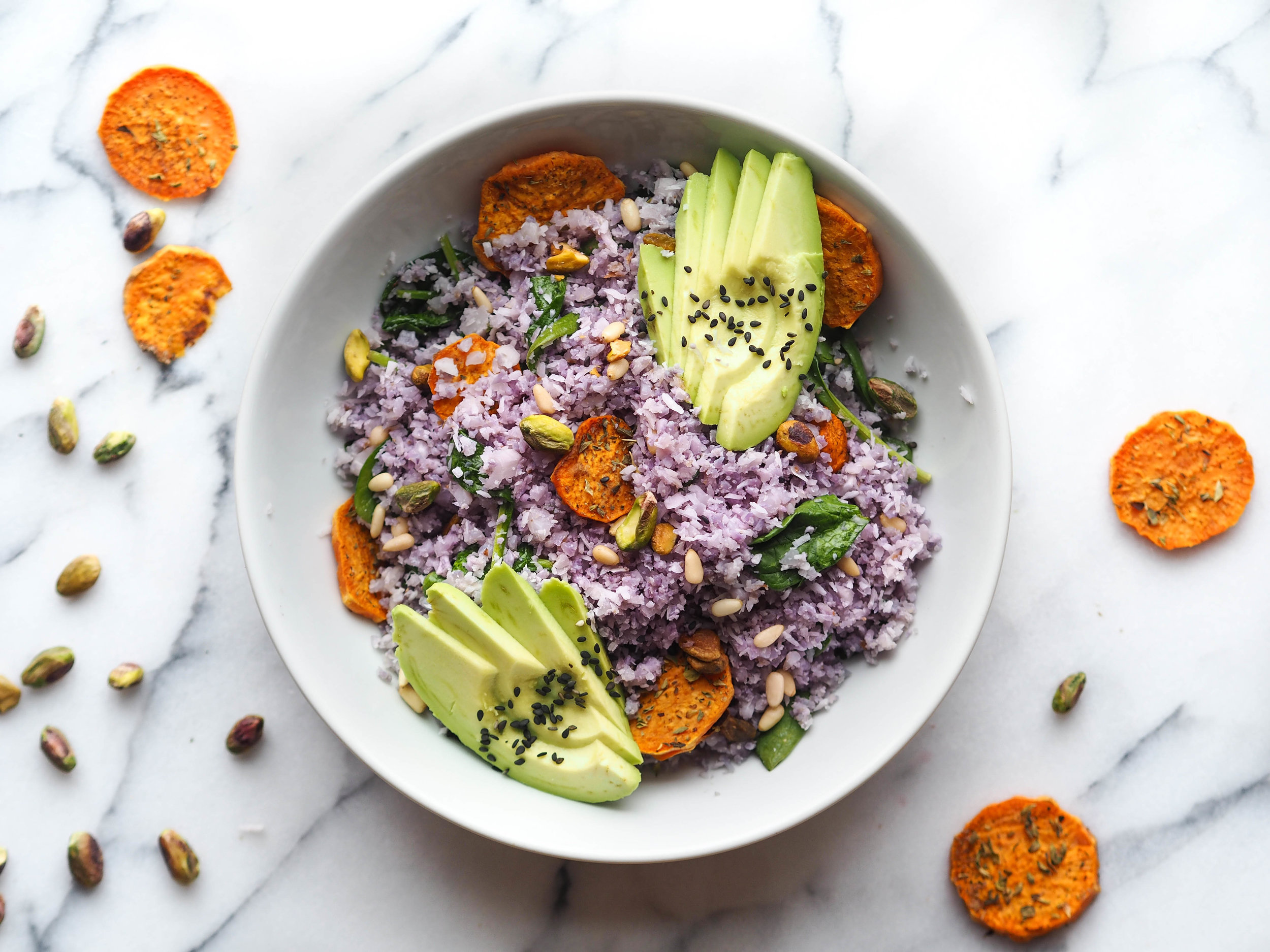 Purple Cauli-Rice Balanced Bowl