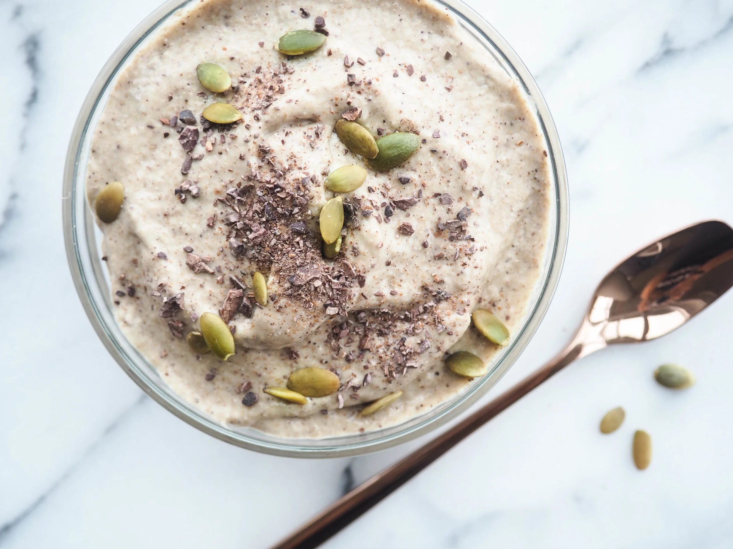 Avocado-Cacao Cardamom Chia Pudding