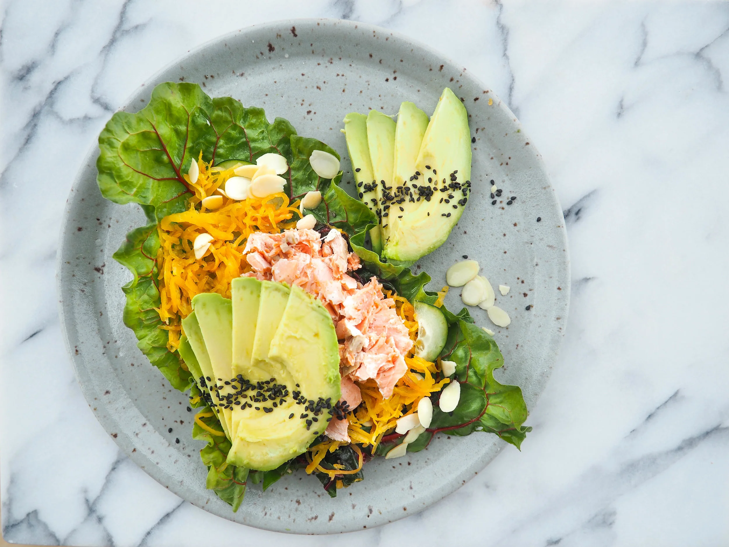 Wrap n’ Roll: Avocado-Salmon Rainbow Chard Warp