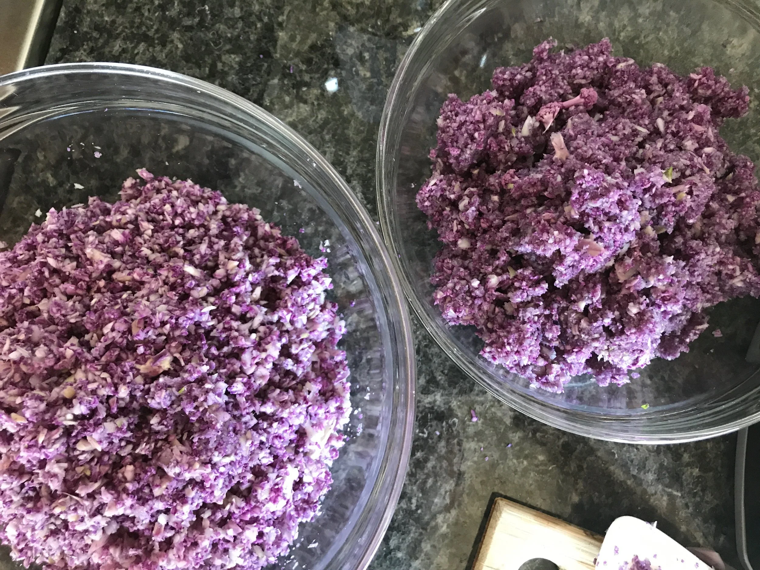 Purple Cauliflower Mint Salad
