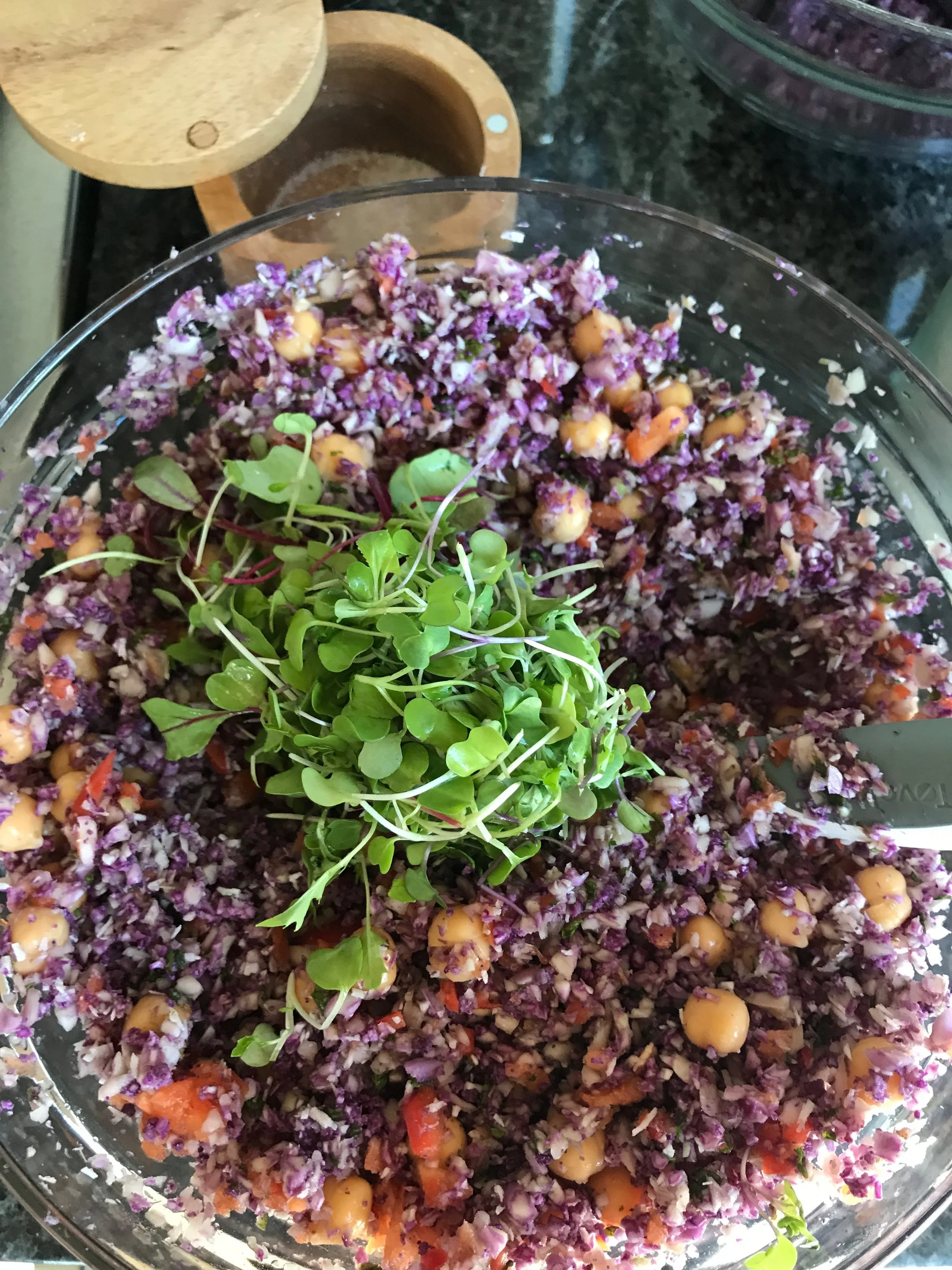 Purple Cauliflower Mint Salad