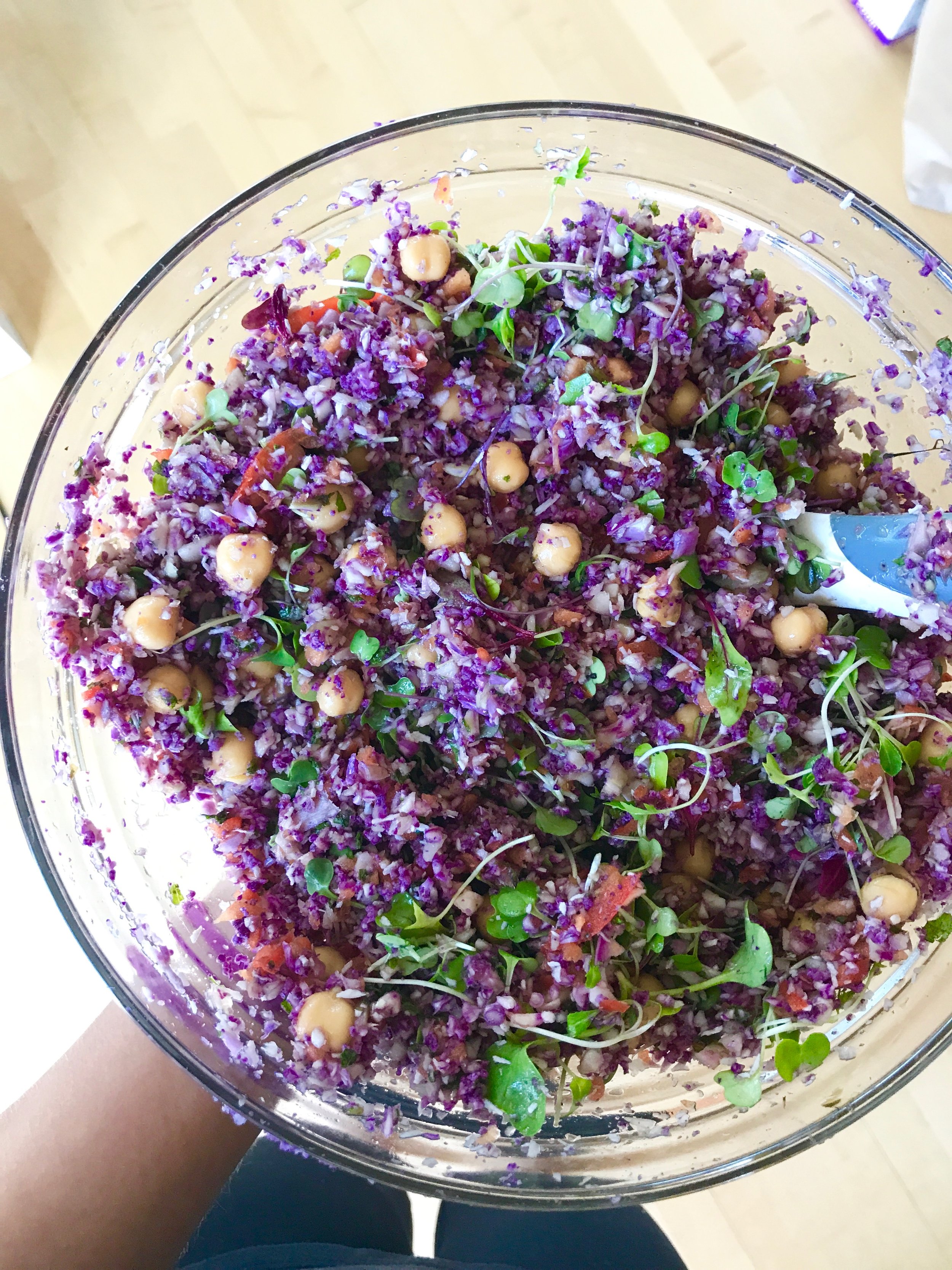 Purple Cauliflower Mint Salad