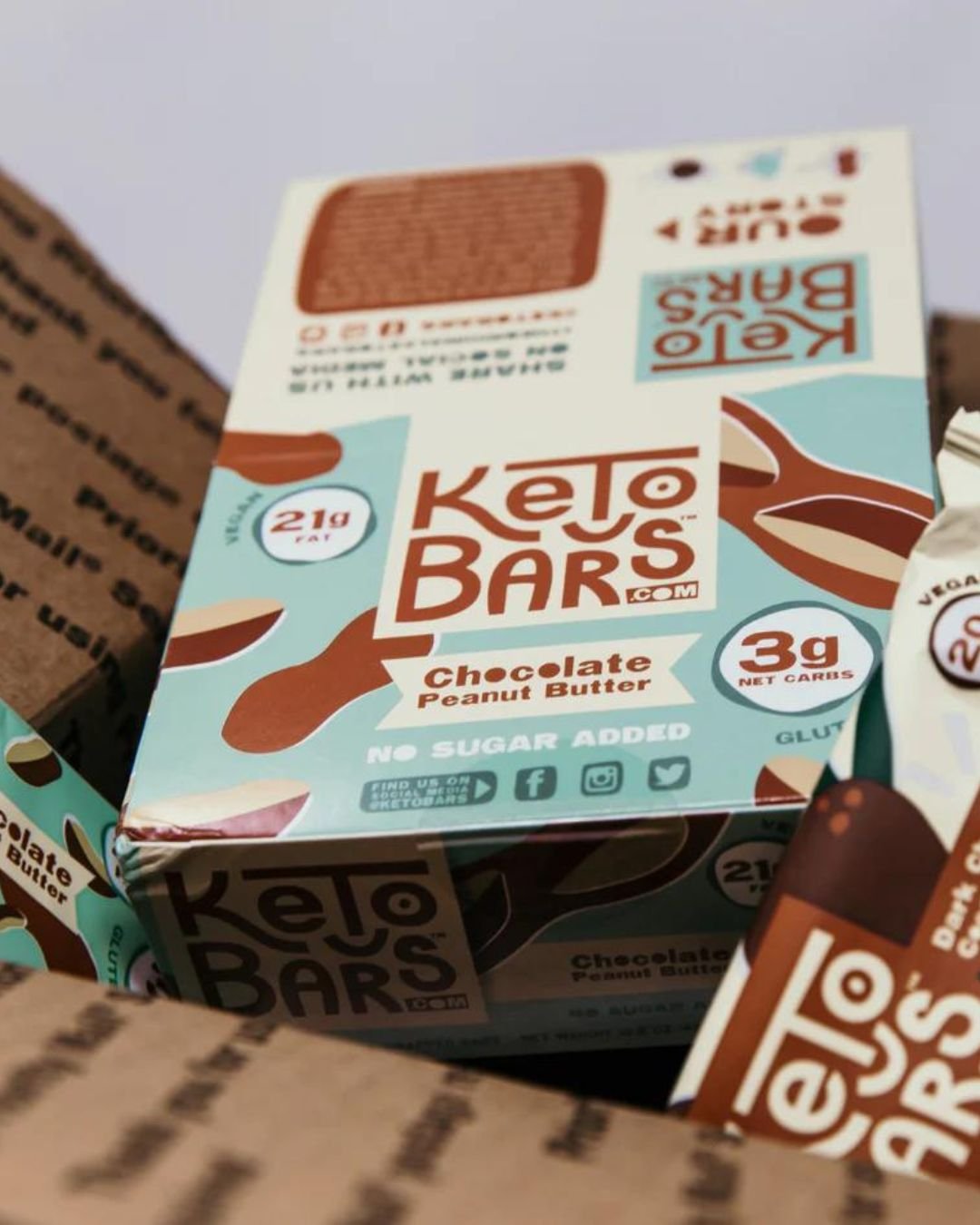The Perfect Keto Vegan Keto Bars are one of their newest products and are made with simple, clean ingredients like almonds, cacao, and coconut oil. Plus, they're gluten-free, soy-free, and dairy-free!