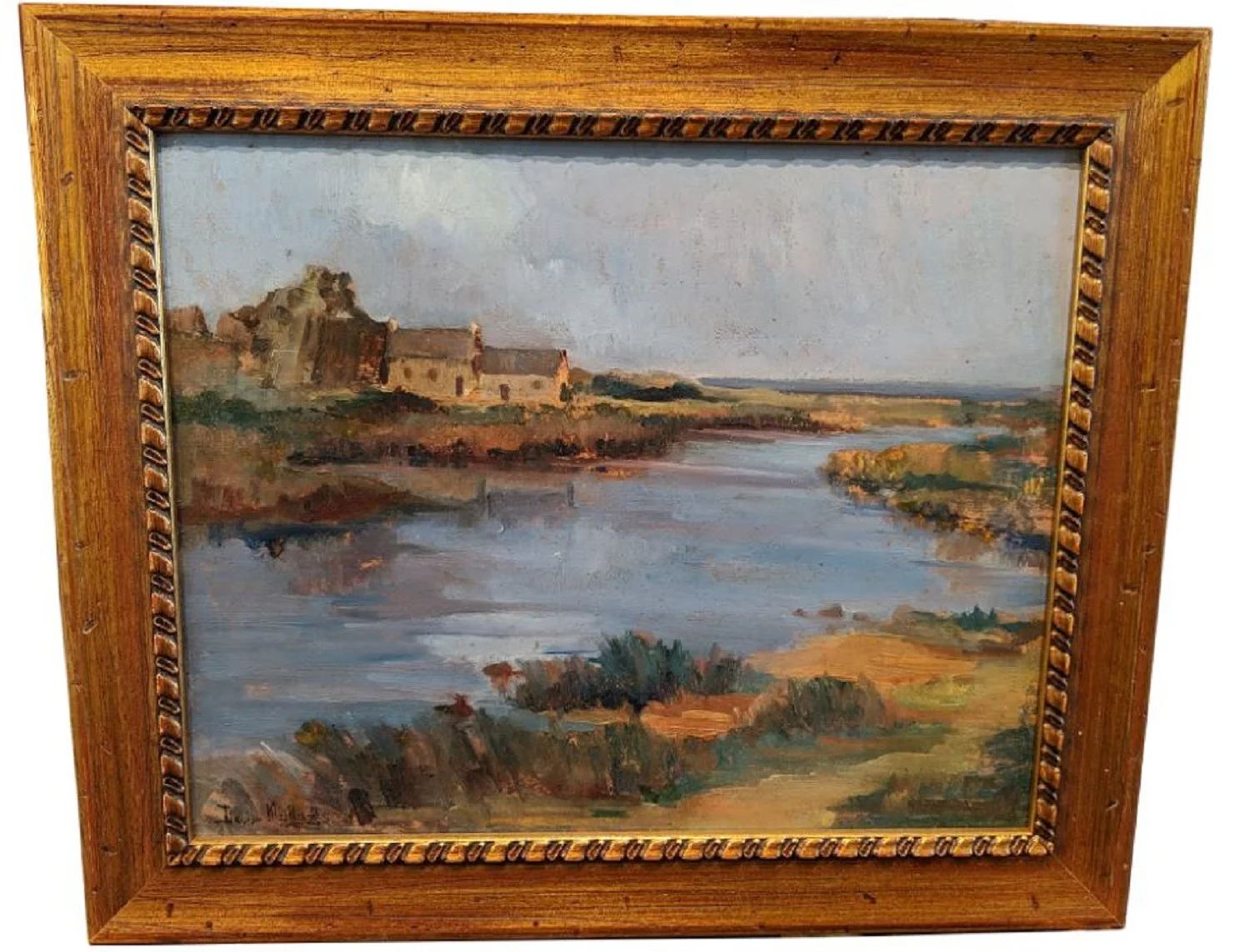 Antique  French Oil Painting
