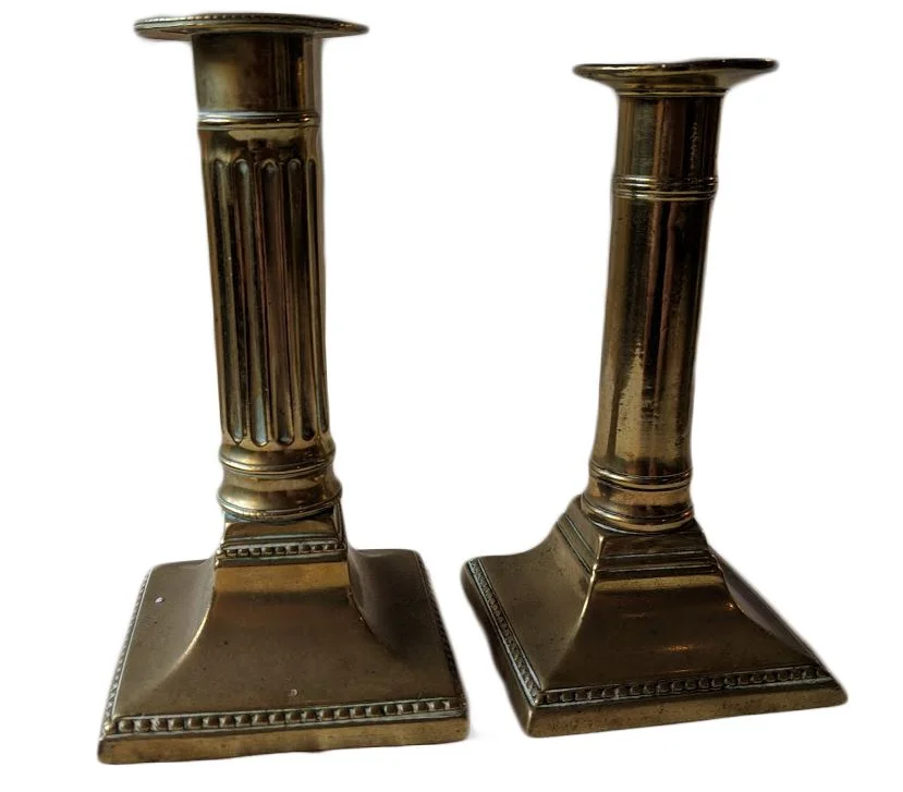 Pair of Antique, Brass Candlesticks