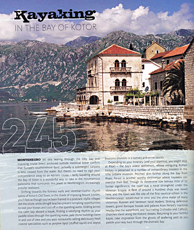  A piece on Montenegro for the Rough Guide title  Make the Most of Your Time on Earth  