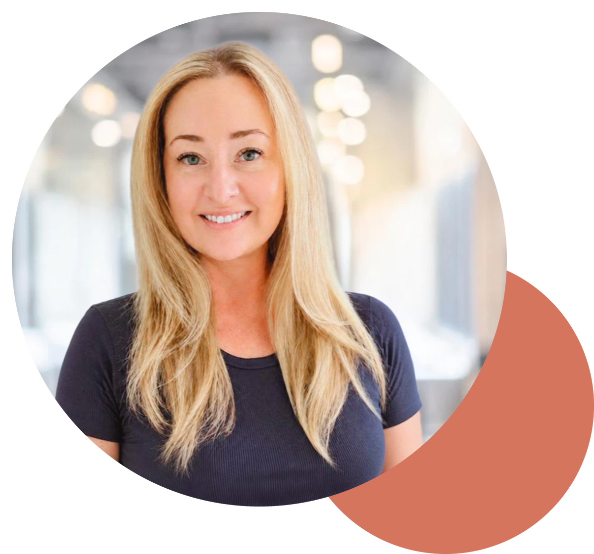 Lisa Shubin, health and wellness coach and founder of Priority Self, smiling.